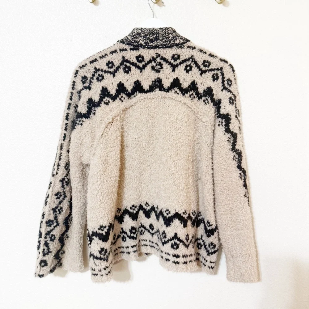 Free People Kodiak Slub Button Front Relaxed Oversized Cardi Sweater NEW XS